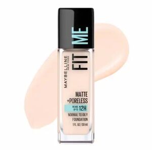 4/$20 NWT Maybelline Fit Me Matte + Poreless Foundation 102 Fair Porcelain